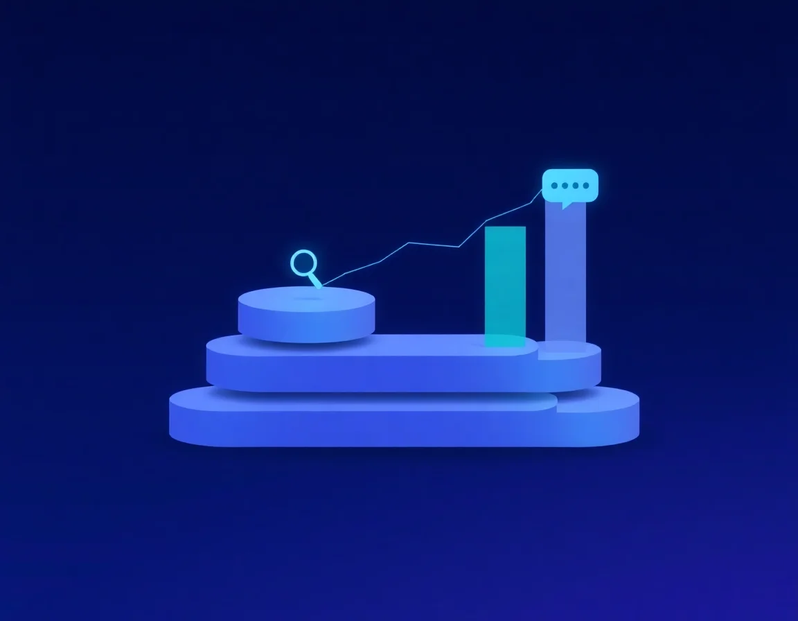 Infographic-style illustration of a document evolving through four stages toward becoming a cited AI source, shown as ascending panels with checkmark, structure, and link icons
