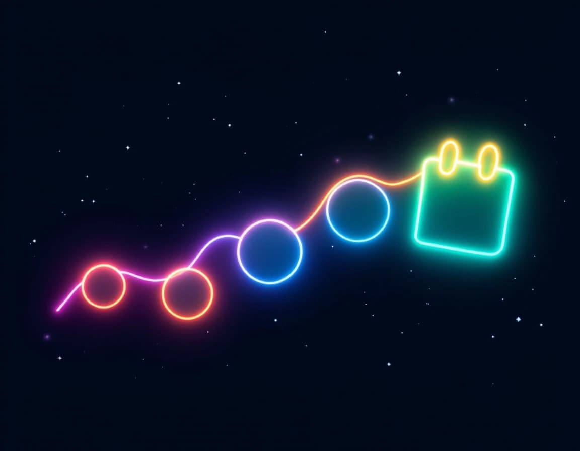 Abstract illustration of a glowing calendar icon with a thin line trending upward across several months, representing a multi-month SEO timeline